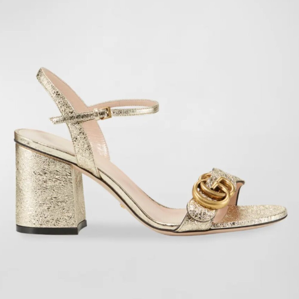 GUCCI GOLD HEELS